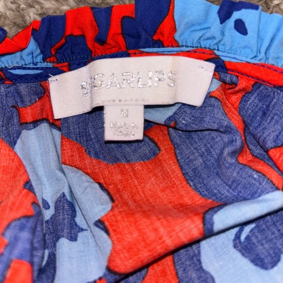 Sugarlips Floral V-Neck Ruffle Sleeve Top - Picture 4 of 6